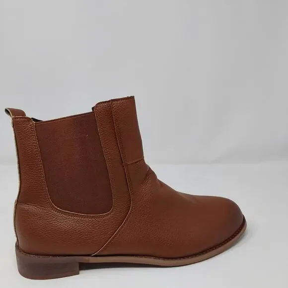 Men's Brown Chelsea Boots Ankle Zip Side Pebbled Casual Size EU 46/US 12 - Picture 11 of 14